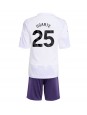 Manchester United Manuel Ugarte #25 Replika Borta Kläder Barn 2025-26 Kortärmad (+ byxor)